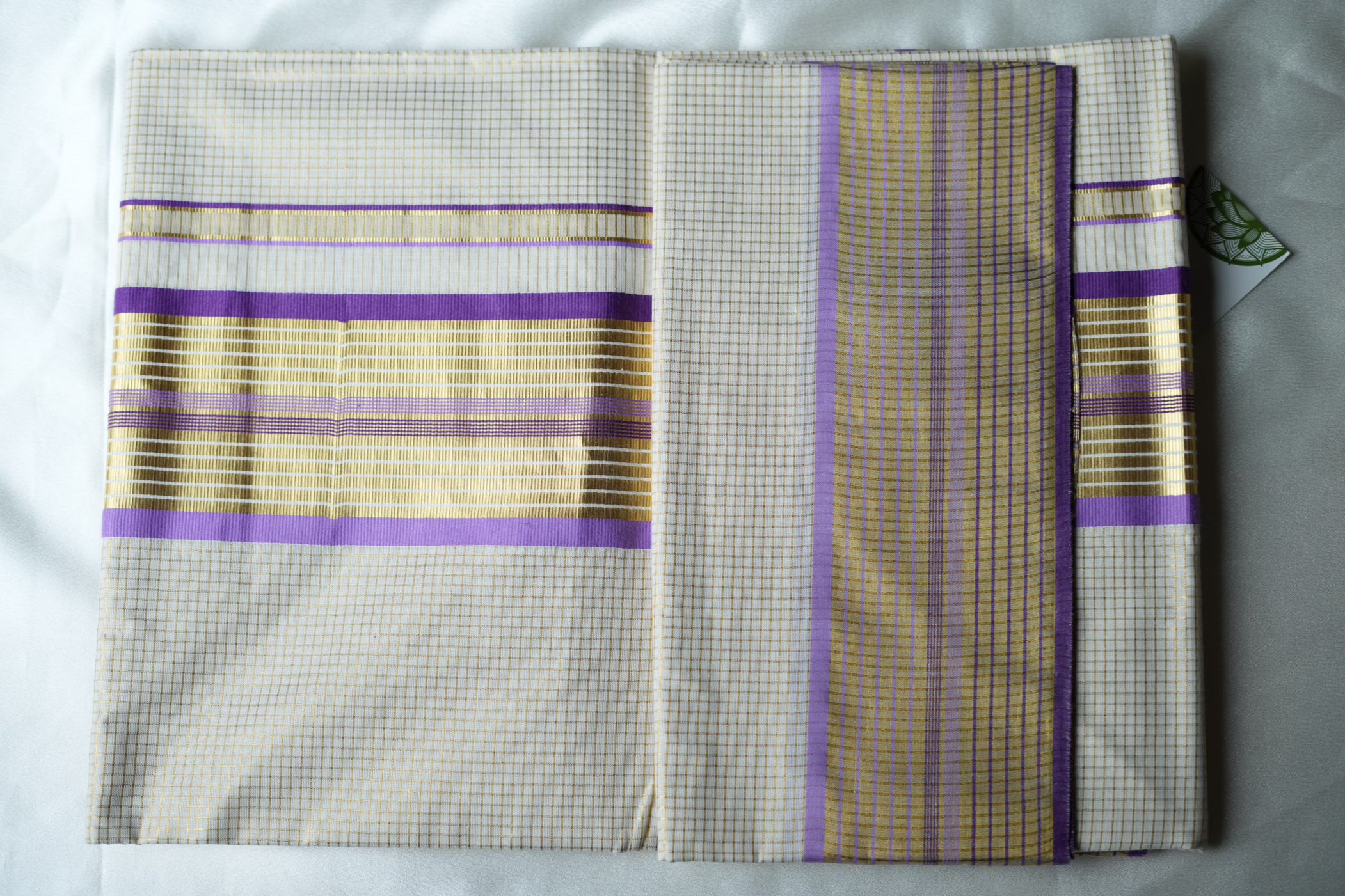 Majestic Purple & Gold Handloom Replica Kerala Saree