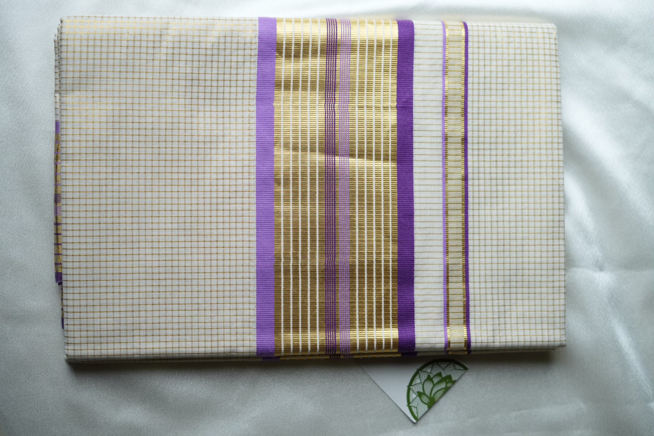 Majestic Purple & Gold Handloom Replica Kerala Saree
