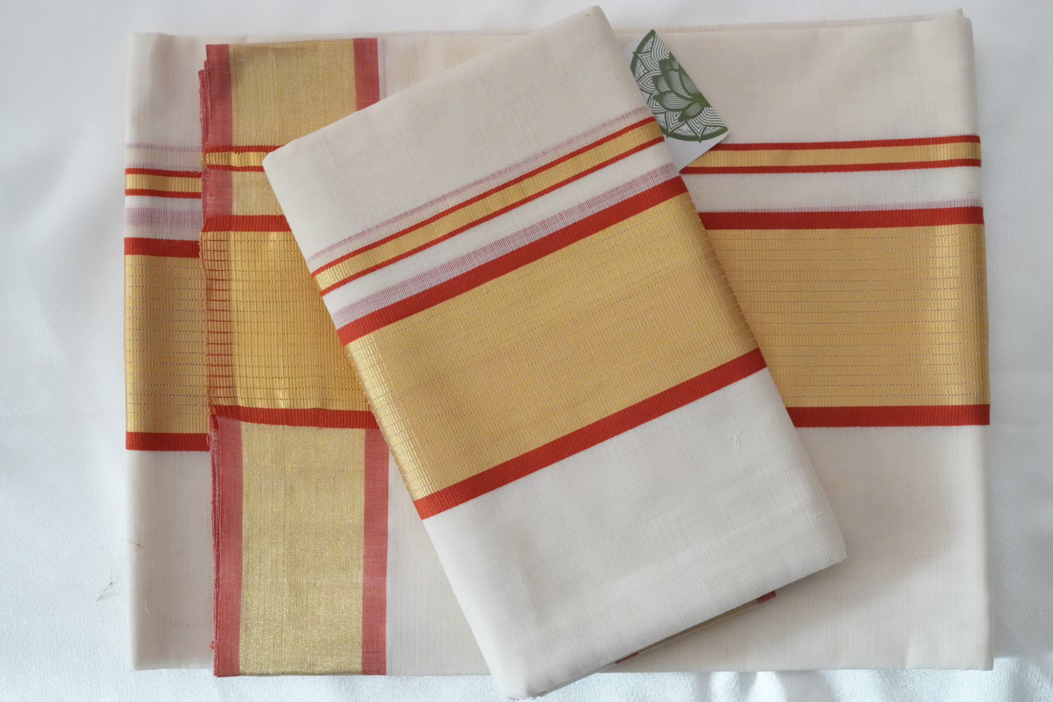 Premium Balaramapuram Unakkapavu Pure Cotton Handloom Set Mundu