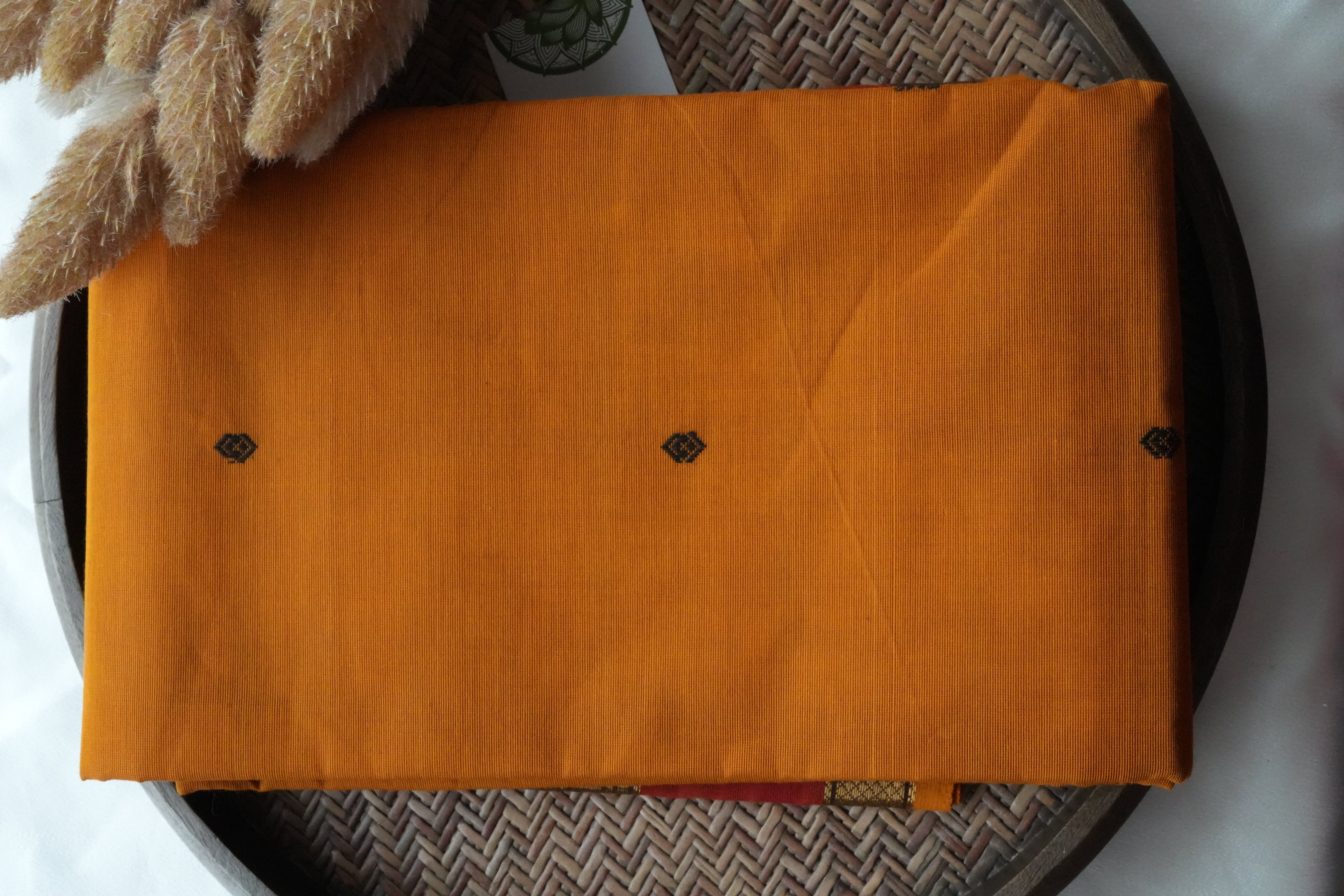 Sun-Drenched Mustard Kanchi Cotton Saree with Traditional Annapakshi Borders