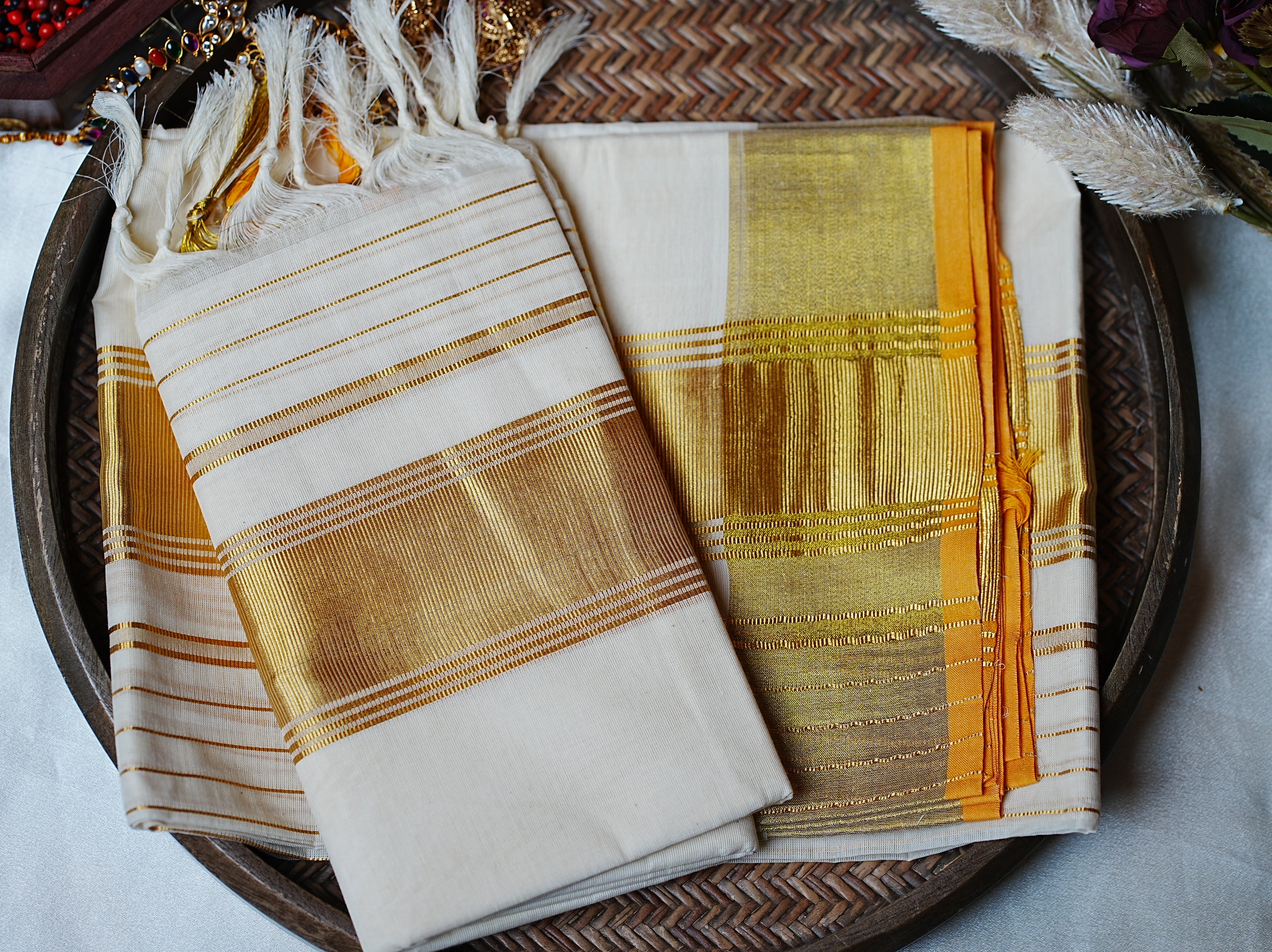 ✨ Timeless Elegance: The Premium Cotton Kerala Single Set Mundu 🌿
