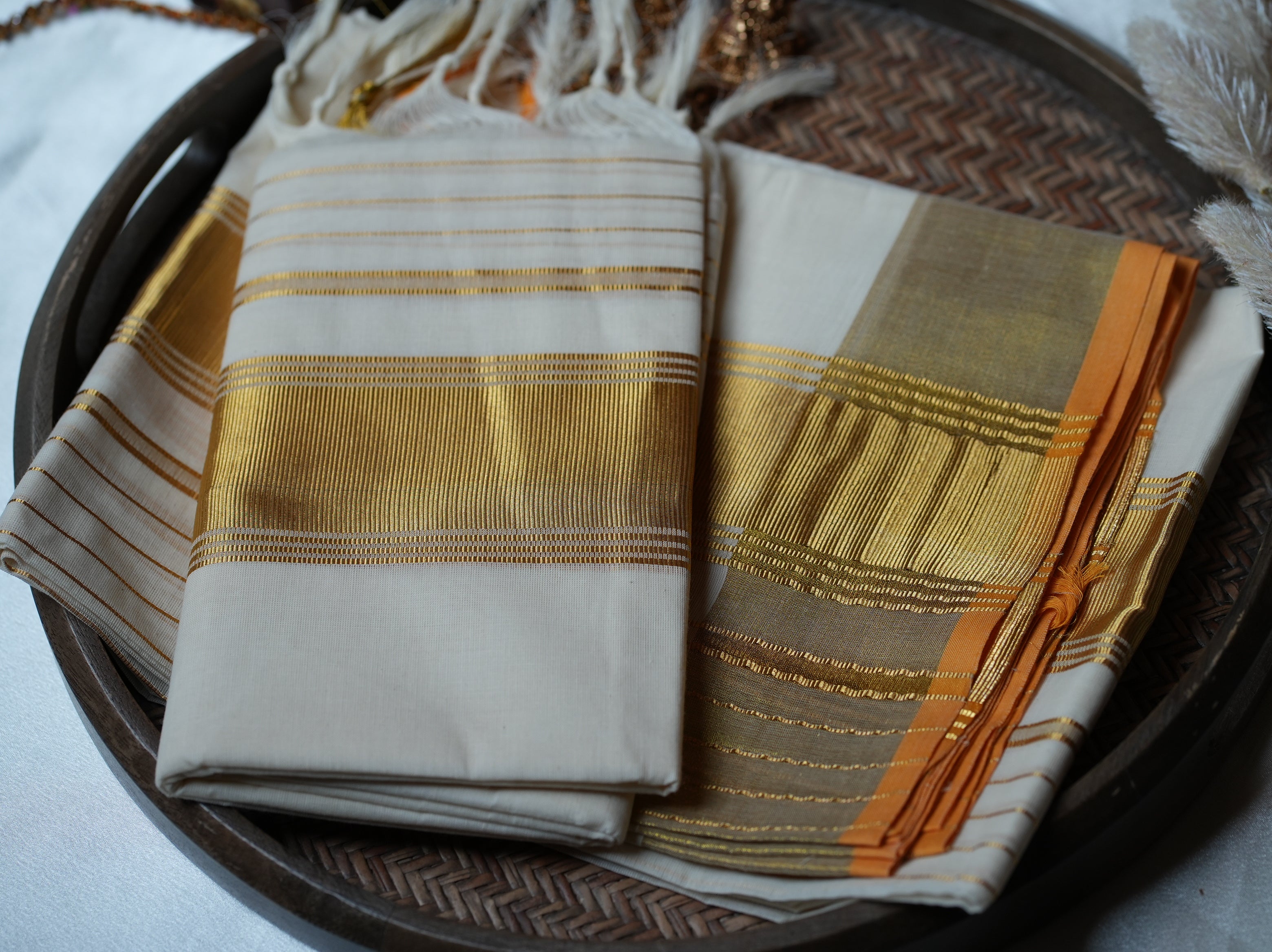 ✨ Timeless Elegance: The Premium Cotton Kerala Single Set Mundu 🌿